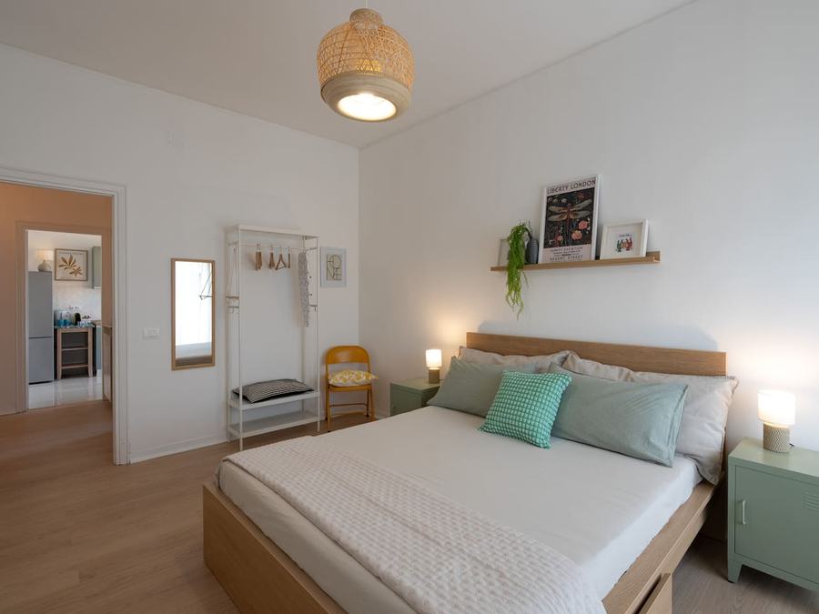 Camera da letto di un appartamento a Monteverde, vicino al San Camillo